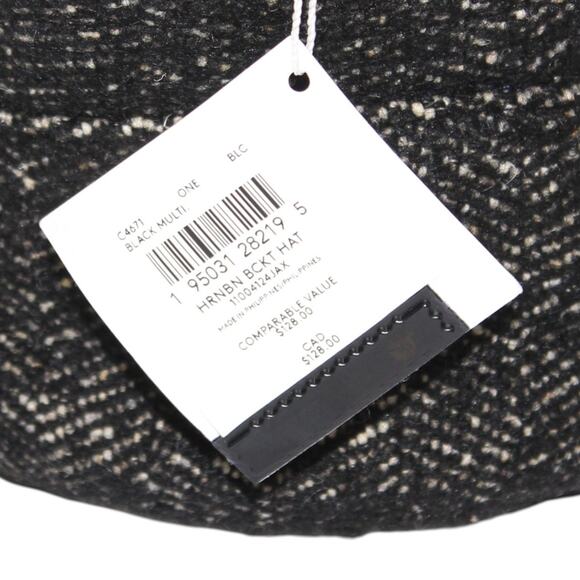Coach Herringbone Bucket Hat C4671 Black Grey NWT - Picture 6 of 6